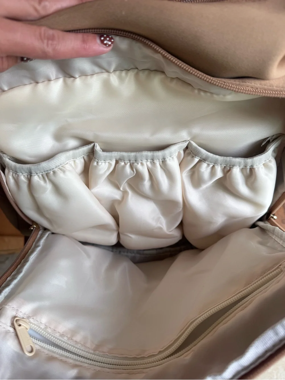 Cei-cei diaper bag backpack tan